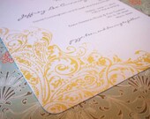 Swirl Filigree Wedding Invitations - DEPOSIT