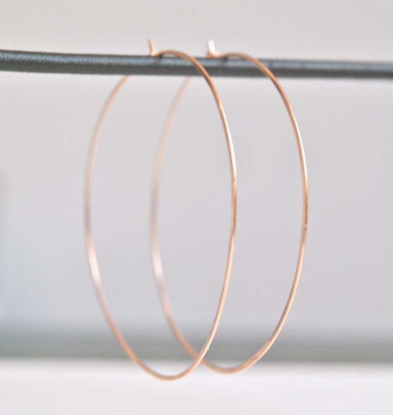 Rose Gold Filled Hoop Earrings XL