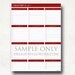 Red - Grocery Shopping List - PDF Printable File
