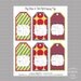 Boy Stripe & Dots Gift Tags - PDF Printable File