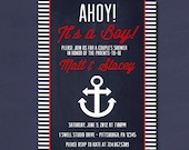 AHOY--It's a Boy--Striped DIY Printable Baby Shower Invitation