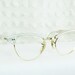 Cat Eye 1960's Browline Eyeglasses Silver Aluminum Two Tone Mirror Combination Wire Rim Frame Large Wide 46/20 by US Optical