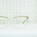 1980's Oversize Eyeglasses Clear Rhinestone Browline Gold Extra Large 60/15 Unisex Flat Top New Old Stock Frames by Bazaar Optical