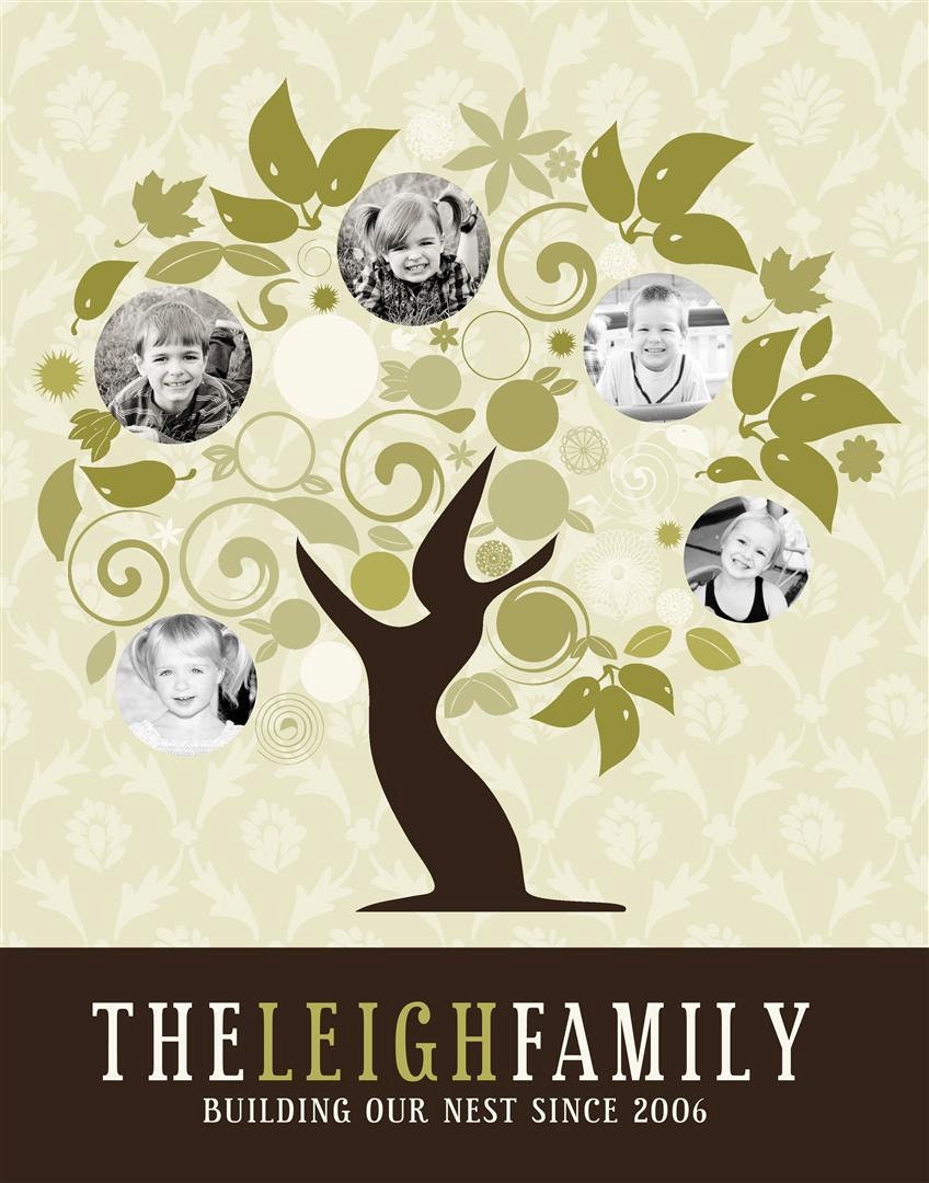Personalized Family Tree - Print it at home - Custom Art From Your Photos - Personalized Mother's day, Anniversary or Housewarming Gift