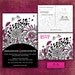 Personalized Wedding Invitation - Fun Black anf Pink Love Birds - Sample Packet
