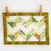 Green ZigZag Mug rug - Mini quilt - Coaster- Candle Mat - Wall Art - hostess gift - under 25