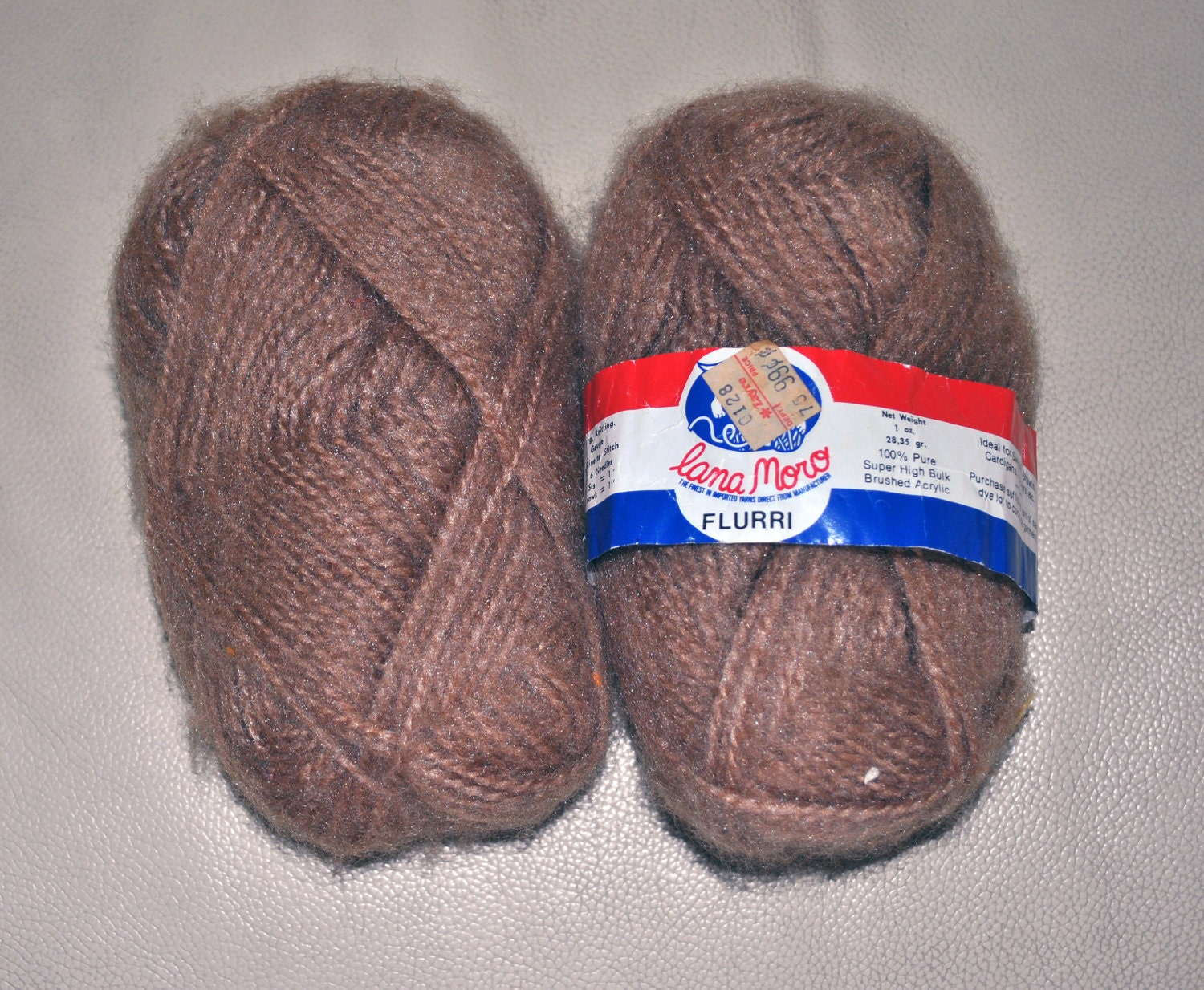 Flurri Yarn by Lana Moro 2 Skeins -Light Brown