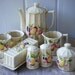 English Breakfast Tea Set. Full-size set perfect as country kitchen decor or a unique tea set for girls.