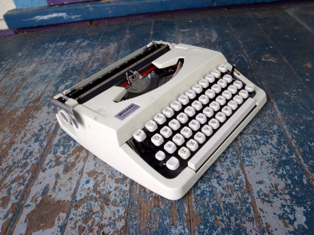 Petite Metal Typewriter Portable Vintage with Case FINE WORKING ORDER