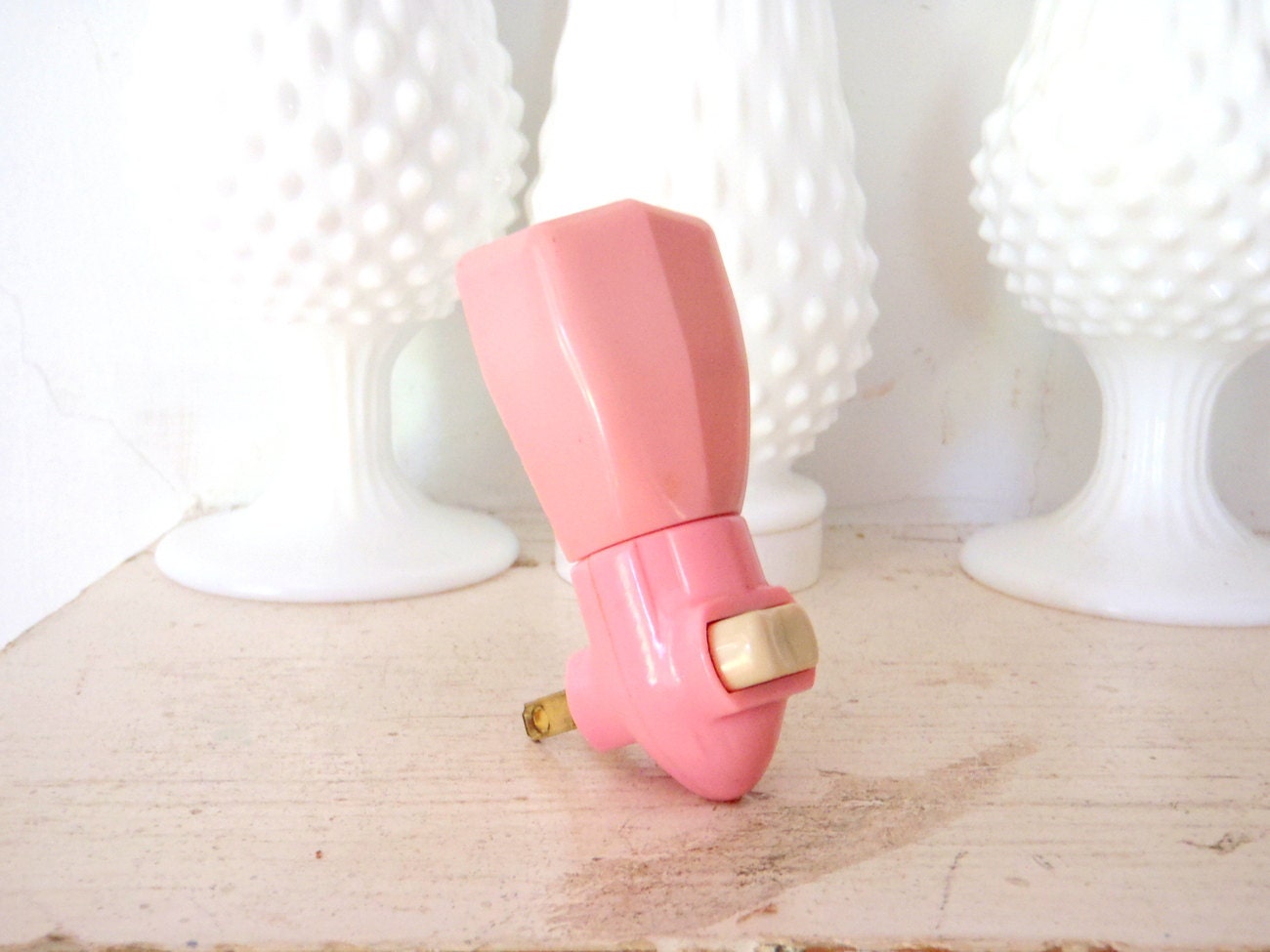 Mid Century Modern Nightlight Vintage PInk Night light