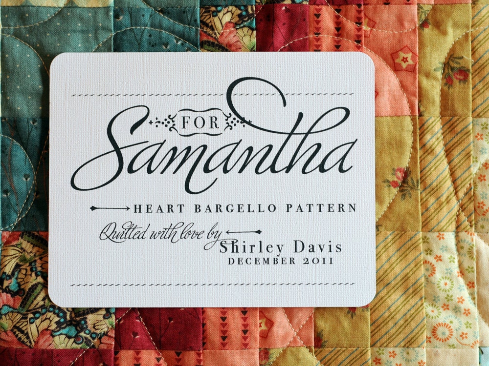 For Her Personalized Quilt Label