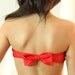The Red Bow bandeau bikini top