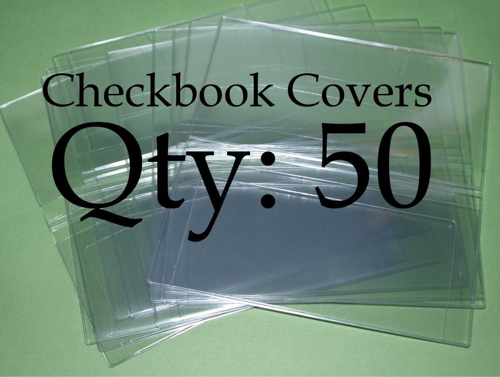 Clear Vinyl Checkbook Covers 12 gauge Qty by GroundhogSupplyCo