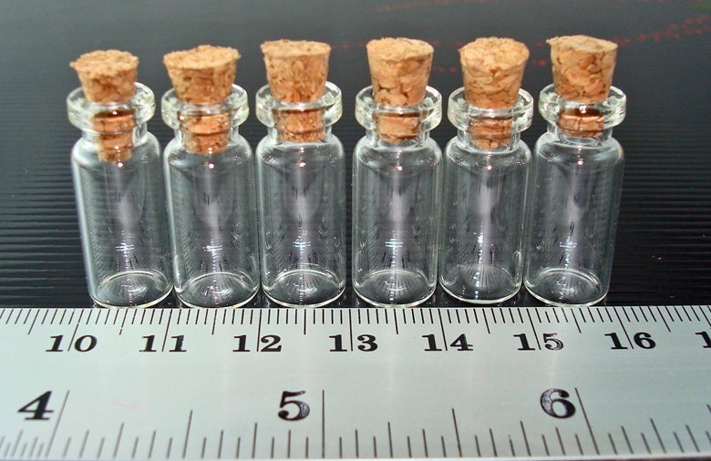 6 Tiny Glass Jars for DIY Project