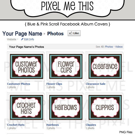Items similar to FACEBOOK Photo Album Covers for Facebook Page ...