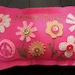 OOAK Handmade Whimsical Felt Button "Flower Power" Pillow SPECIAL reg. 18.00 NOW 11.00