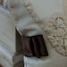 OOAK Ring Bearer Wedding Pillow Victorian Tatted Lace Brown Satin.
