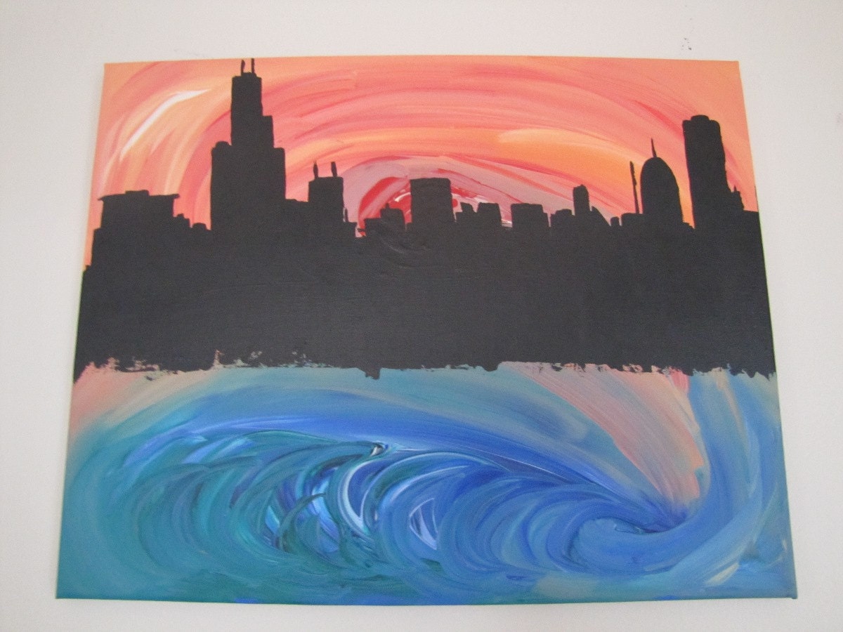 Abstract Chicago Skyline