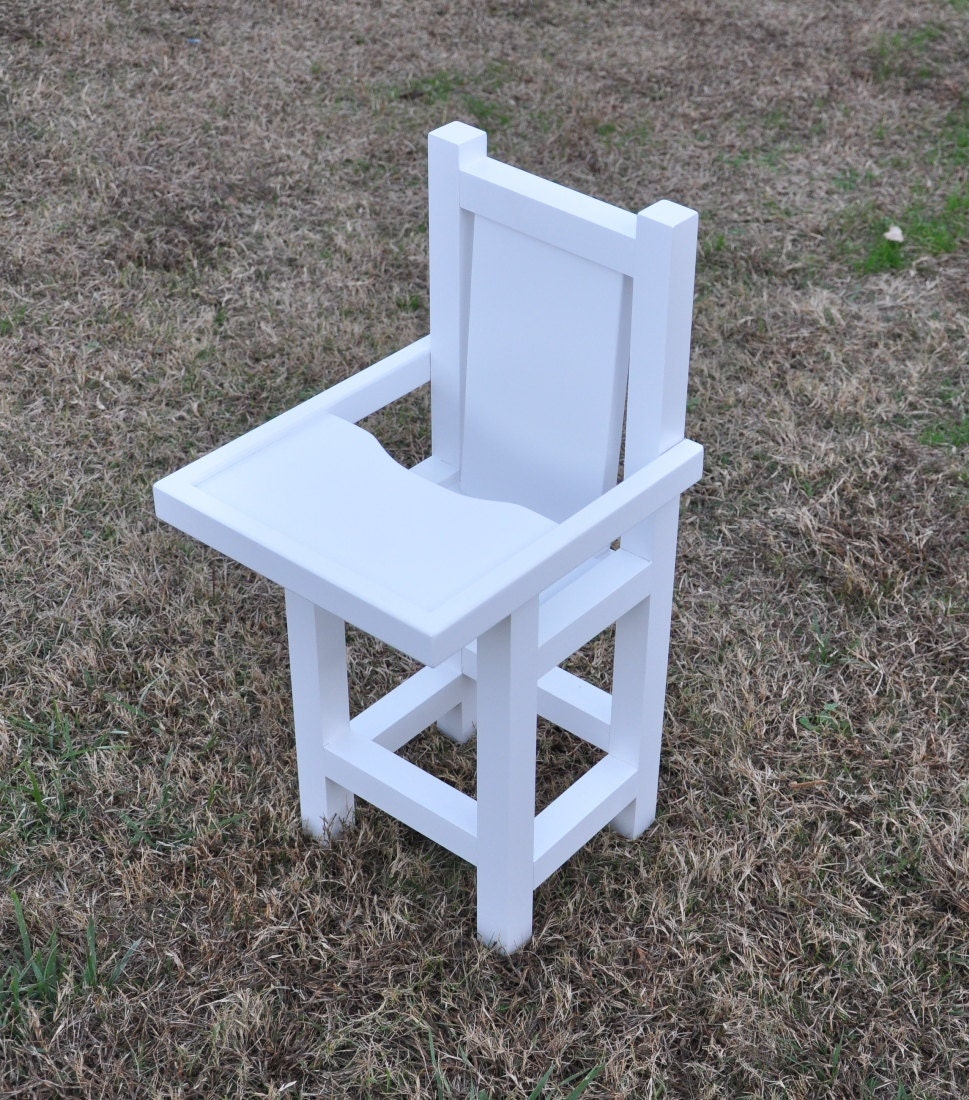 white doll high chair