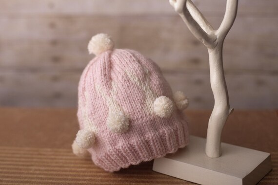 Items similar to Newborn Easter Bunny Hat Baby Girl Cashmere Blend