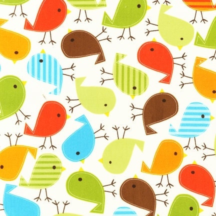 Birds in Bermuda Fabric AAK-11507-237 by Ann Kelle from Urban Zoologie by Robert Kaufman