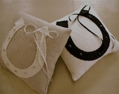 Ring bearer pillow, horseshoe