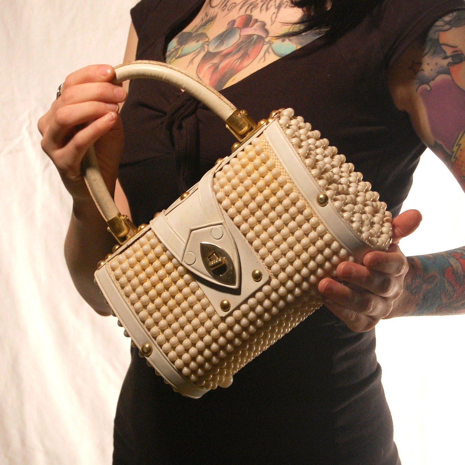 Vintage 1960s Bead Cap Handbag by Mr. Jonas