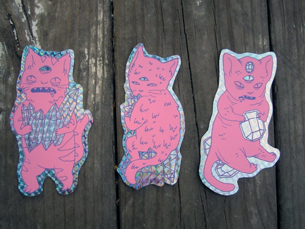 Psychic Cat Stickers