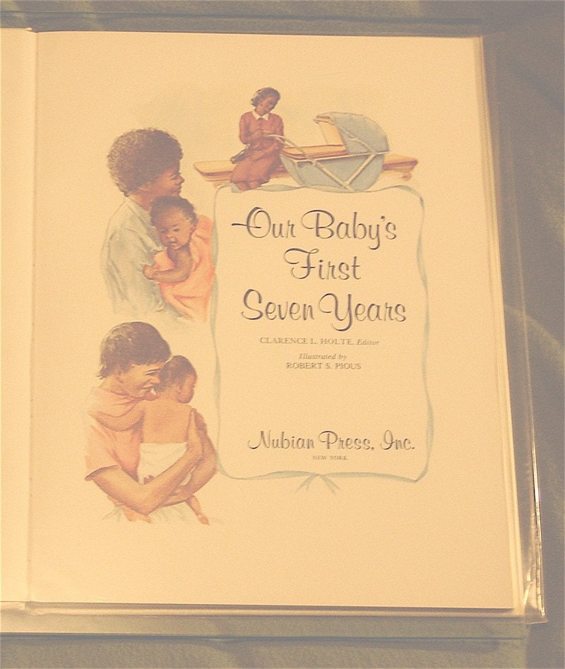 The Nubian Baby Book - An African American baby book Price Lowered