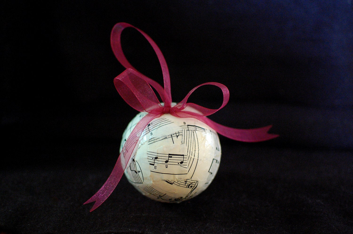 Christmas Ornament: Sheet Music Ball Ornament