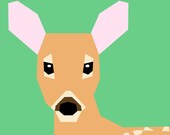 White-tailed Deer Fawn paper-piecing pattern, PDF