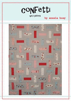 confetti quilt pattern by Aneela Hoey, FREE shipping with any fabric purchase