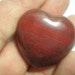 30mm Red Tiger Iron Gemstone Heart, Stone Pocket Heart, Problem Solving, Balance, Protection