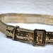 Vintage Gold Mesh Leather Belt Whiting and Davis Small
