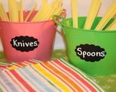 36 Small Scalloped Oval Chalkboard  Vinyl Decal Labels  1 1/2 x 2 1/2 inches