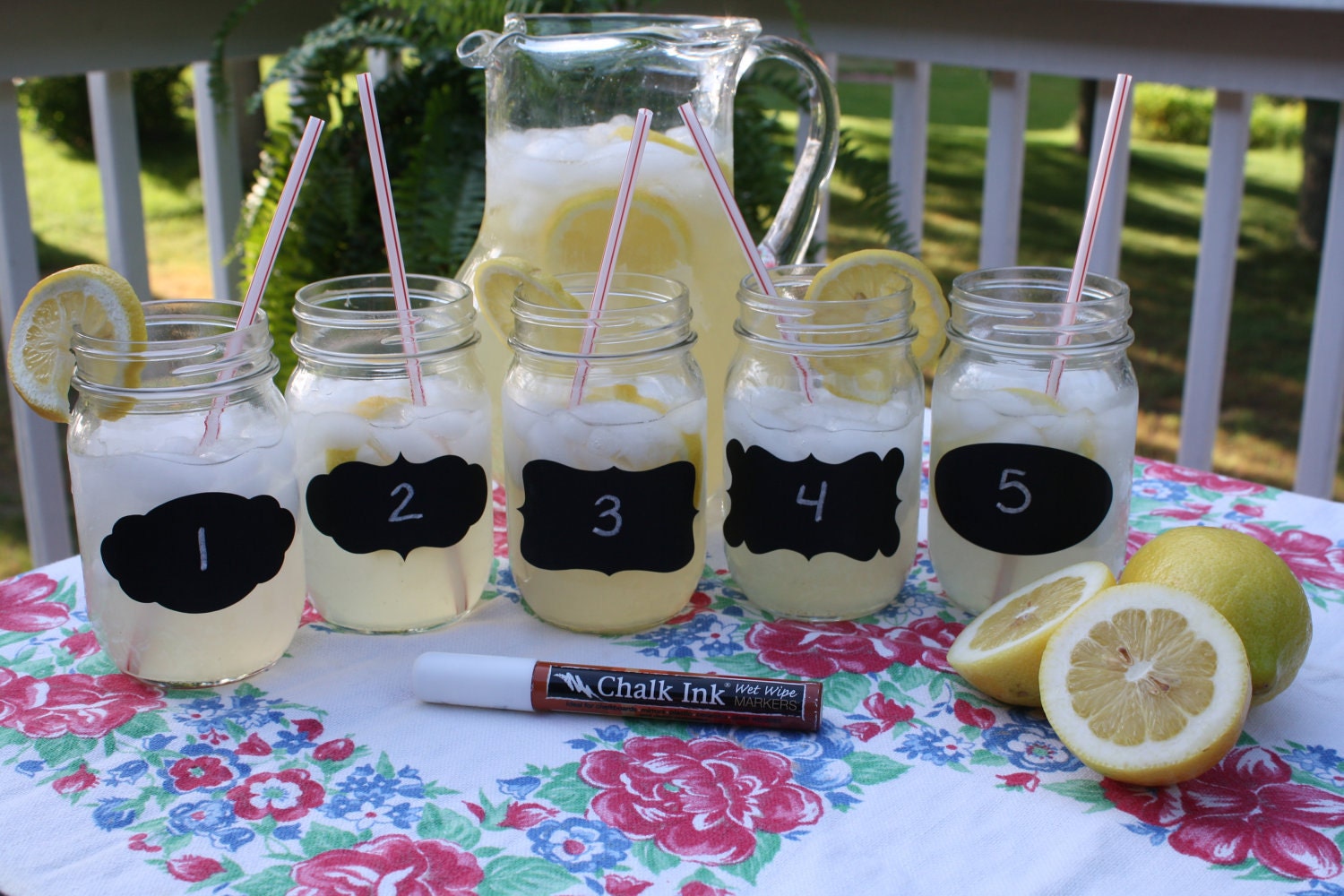 150 Mason Jar Chalkboard Vinyl Decal Labels - Weddings or Parties - MEDIUM Size - 1 3/4  x 3 inches