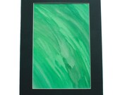 Dark Forest & Emerald Green Abstract 11x14 Watercolour Painting