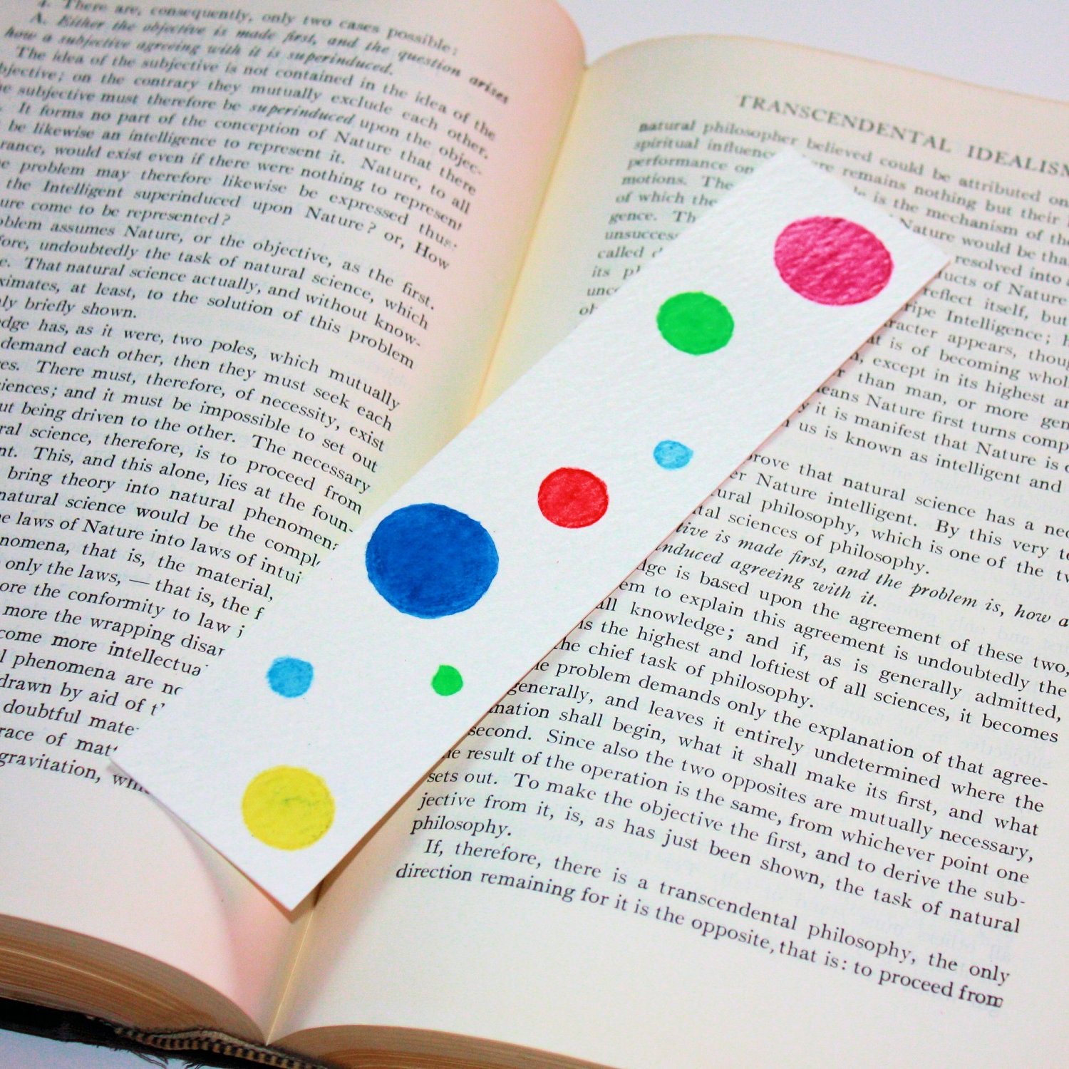 Green, Blue, Yellow, Magenta & Red Hand Painted Watercolor Art Bookmark