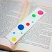 Green, Blue, Yellow, Magenta & Red Hand Painted Watercolor Art Bookmark