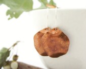 deciduous earrings - vintage patinated brass, sterling silver