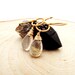 promethean earrings - gold rutilated quartz, vermeil, gold fill