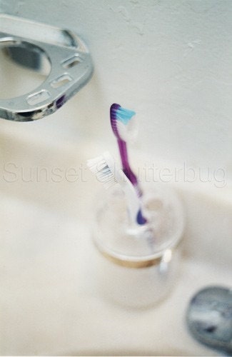 Toothbrush Photograph Framed 12x16