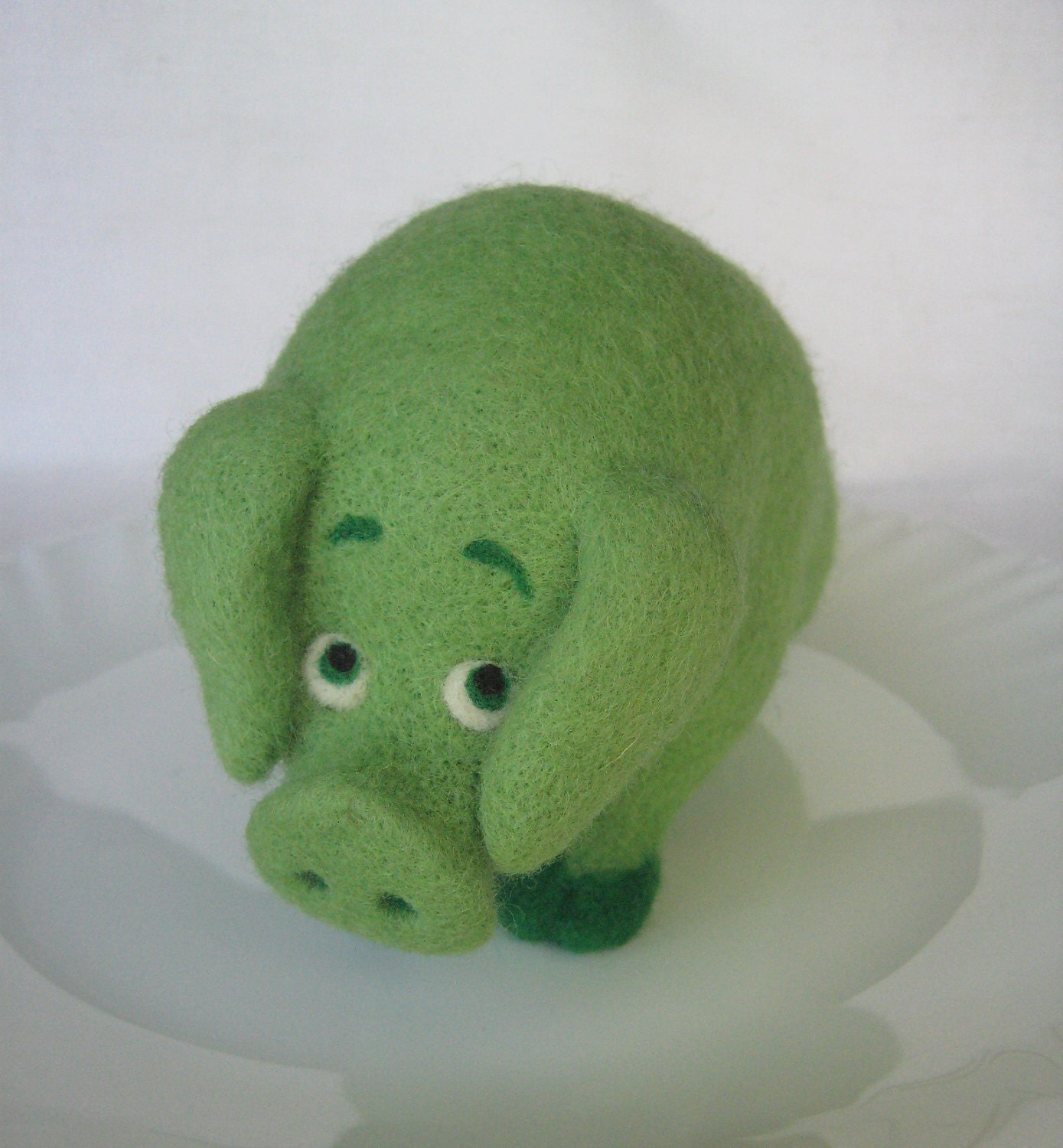 Don't eat me Pig - needle felted soft sculpture