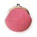 Cross Embroidered Happy Red Coin Purse