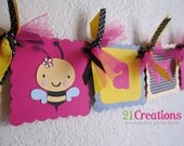 Bumble Bee High Chair Banner - "I am 1" Il_170x135