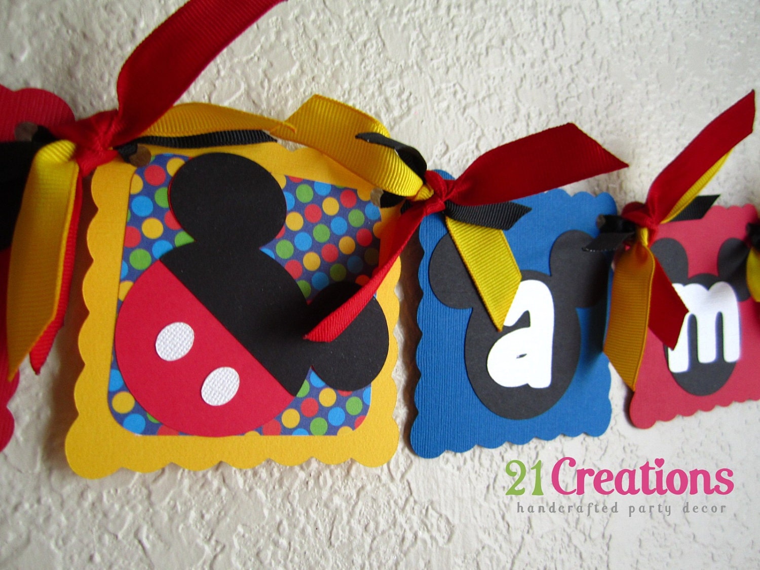 Mickey Mouse High Chair Banner Il_570xn