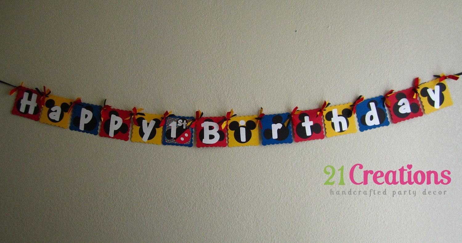Mickey Mouse Birthday Banner