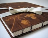 Curry Clover Guest Book - Hand Bound Book with Coptic Stitch Binding, Floral, Wedding Guest Book, Clove, Made to Order