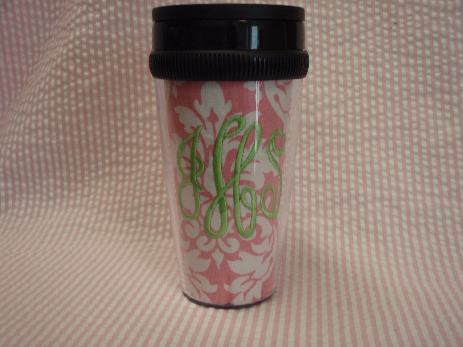 Monogrammed or Embroidered Travel Mug