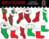 Christmas Stocking clip art, printable clip art, digital Christmas clip art images, stocking clip art Il_170x135